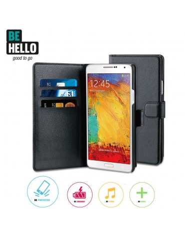 BeHello Samsung Galaxy Note 4 Wallet Case Black