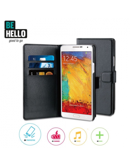 BeHello Samsung Galaxy Note 4 Wallet Case Black