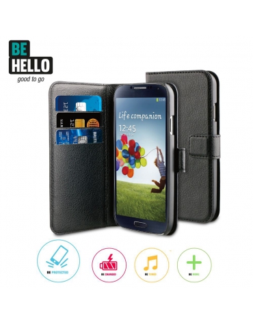 BeHello Samsung Galaxy S4 Wallet Case Black