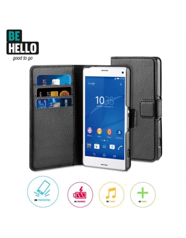 BeHello Sony Xperia Z3 Compact Wallet Case Black