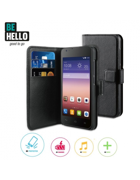 BeHello Huawei Ascend Y550 Wallet Case Black