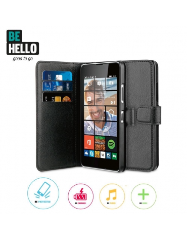 BeHello Microsoft Lumia 640 Wallet Case Black
