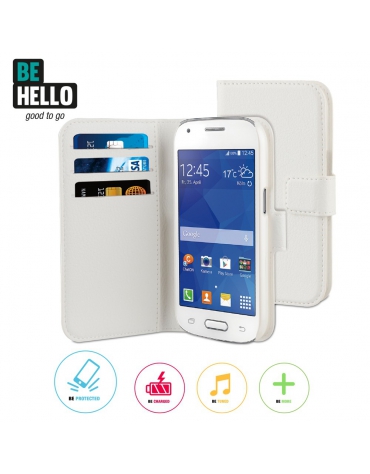 BeHello Samsung Galaxy Ace 4 Wallet Case White