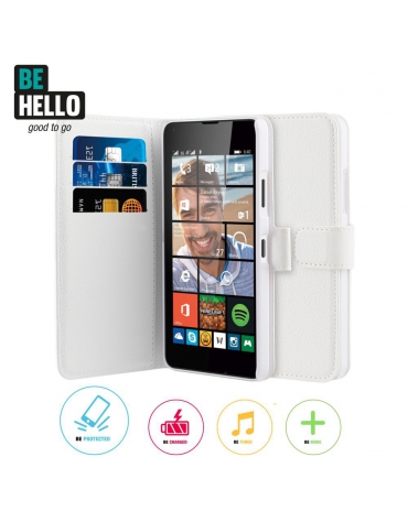 BeHello Microsoft Lumia 640 Wallet Case White