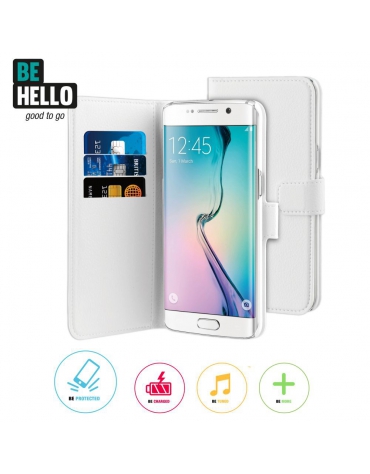 BeHello Samsung Galaxy S6 Edge Plus Wallet Case White