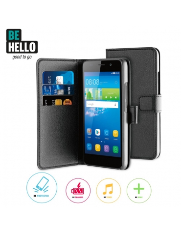 BeHello Huawei Ascend Y6 Wallet Case Black