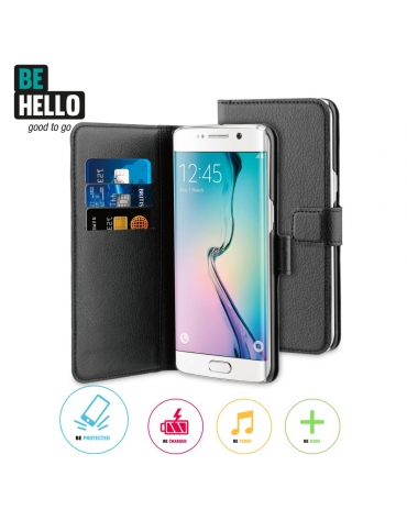 BeHello Samsung Galaxy S7 Edge Wallet Case Black