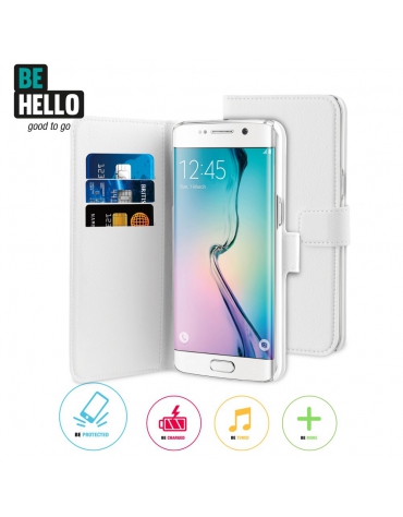 BeHello Samsung Galaxy S7 Edge Wallet Case White